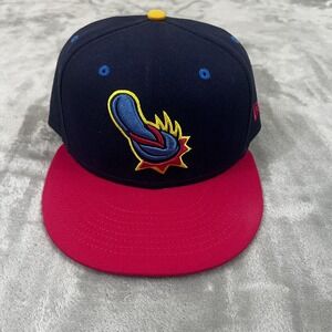 San Antonio Missions Flying Chanclas Fitted Mens 7 5/8 Navy Pink New Era 59FIFTY